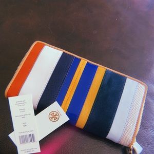 Tory Burch Balloon Stripe Continental Wallet